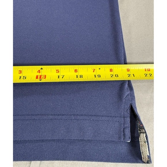 Robert Graham Polo Shirt Men Medium Blue Short Sleeve Contrast Stitch Classic - Picture 10 of 16